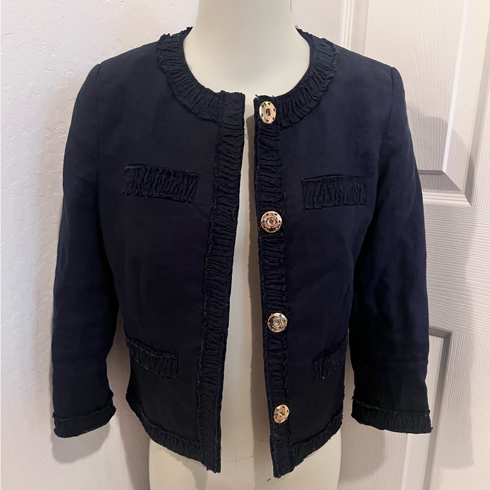 Michael Kor’s Button Up Jacket Blue